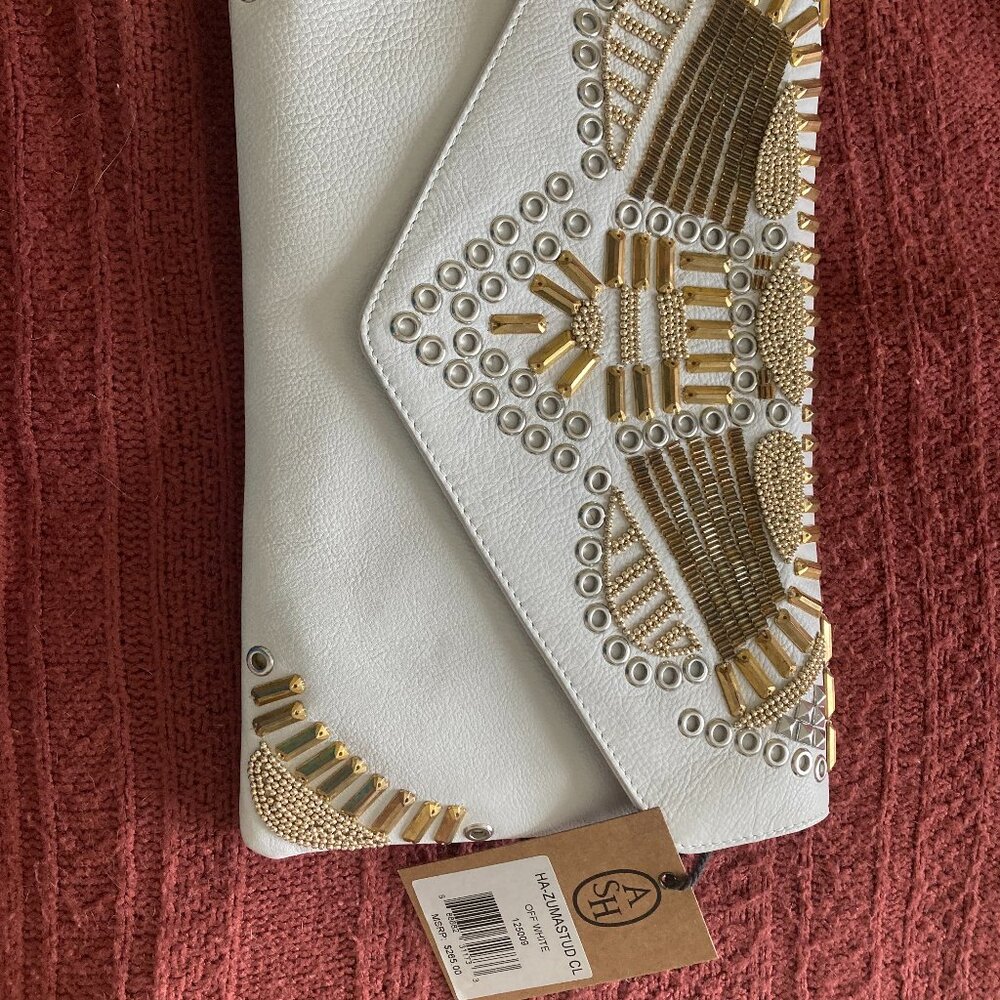 ASH embellished leather clutch handbag